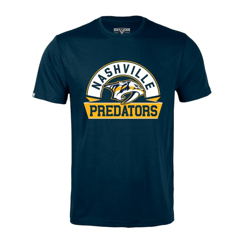 Nashville Predators Levelwear Richmond Banner Arch T-Shirt Navy