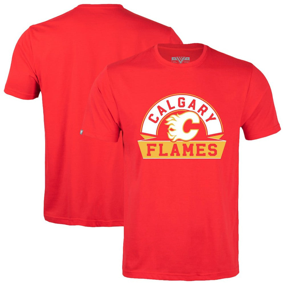 Calgary Flames Levelwear Richmond Banner Arch T-Shirt Red