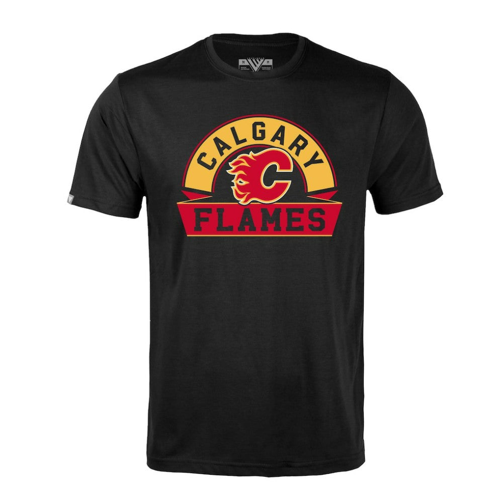 Calgary Flames Levelwear Richmond Banner Arch T-Shirt Black