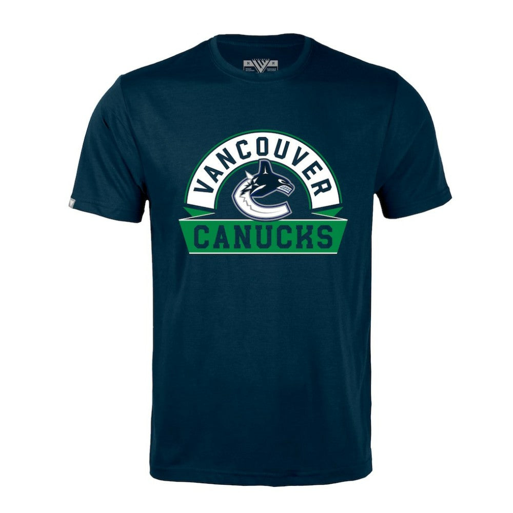 Vancouver Canucks Levelwear Richmond Banner Arch T-Shirt Navy