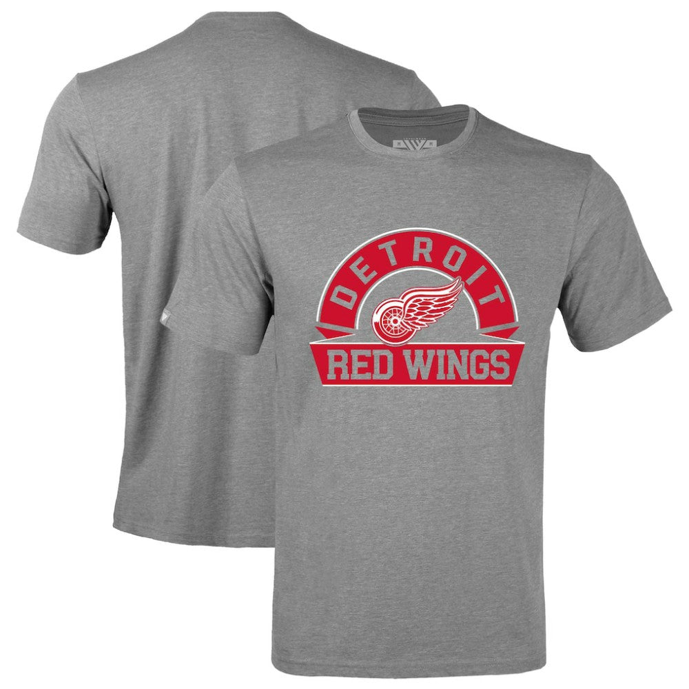 Detroit Red Wings Levelwear Richmond Banner Arch T-Shirt Gray