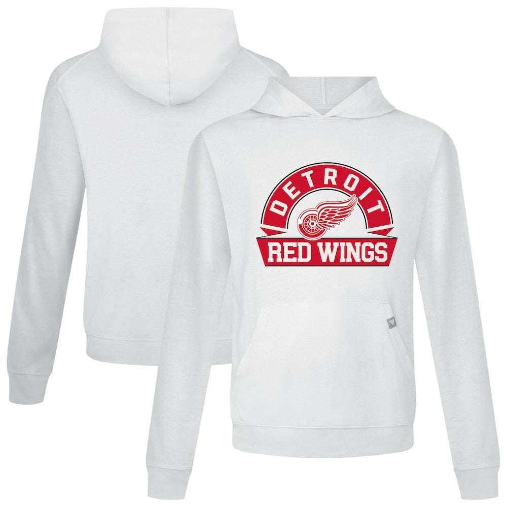 Detroit Red Wings Levelwear Relay Banner Arch Pullover Hoodie White