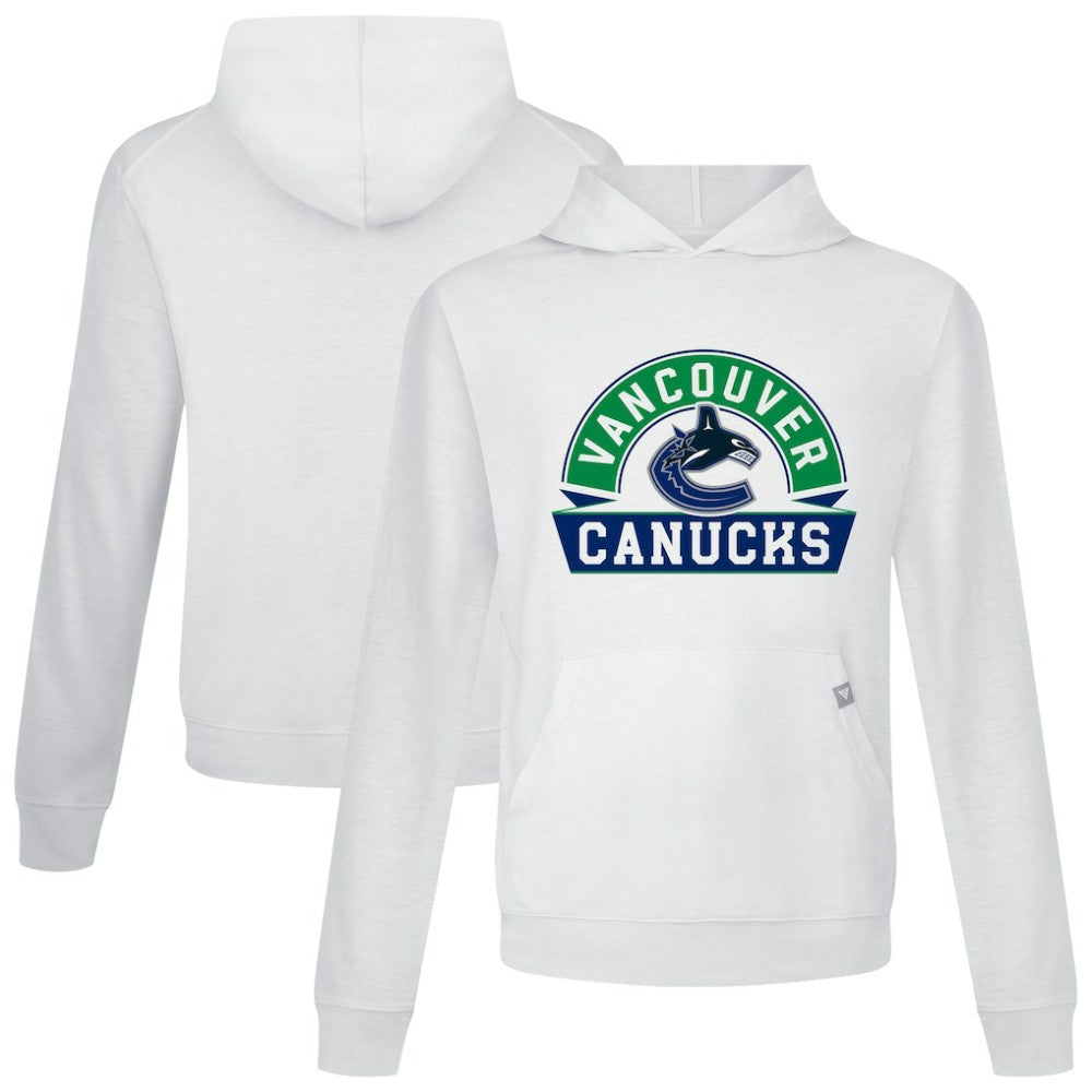 Vancouver Canucks Levelwear Relay Banner Arch Pullover Hoodie White