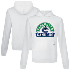 Vancouver Canucks Levelwear Relay Banner Arch Pullover Hoodie White