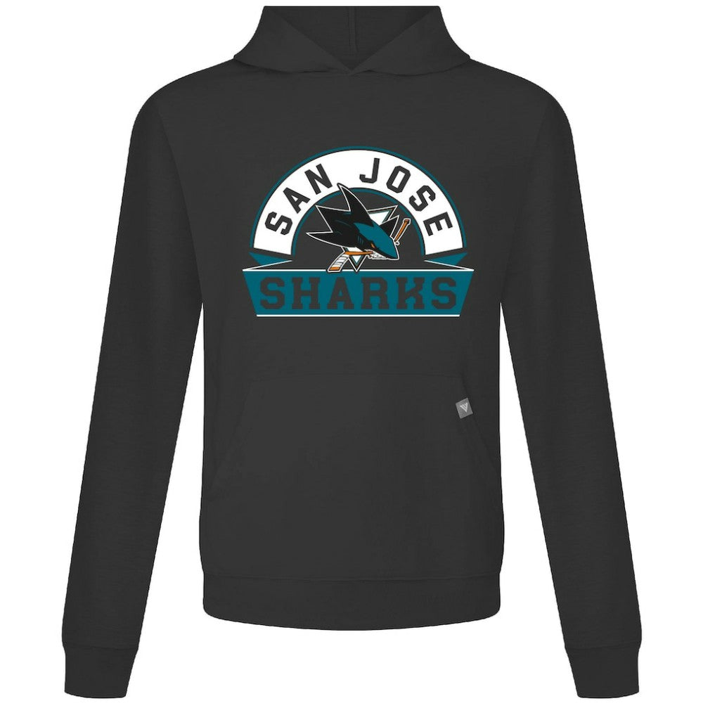 San Jose Sharks Levelwear Relay Banner Arch Pullover Hoodie Black