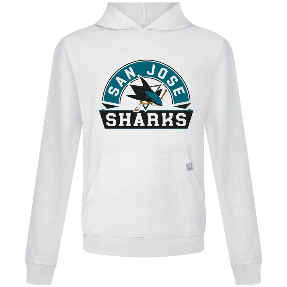 San Jose Sharks Levelwear Relay Banner Arch Pullover Hoodie White