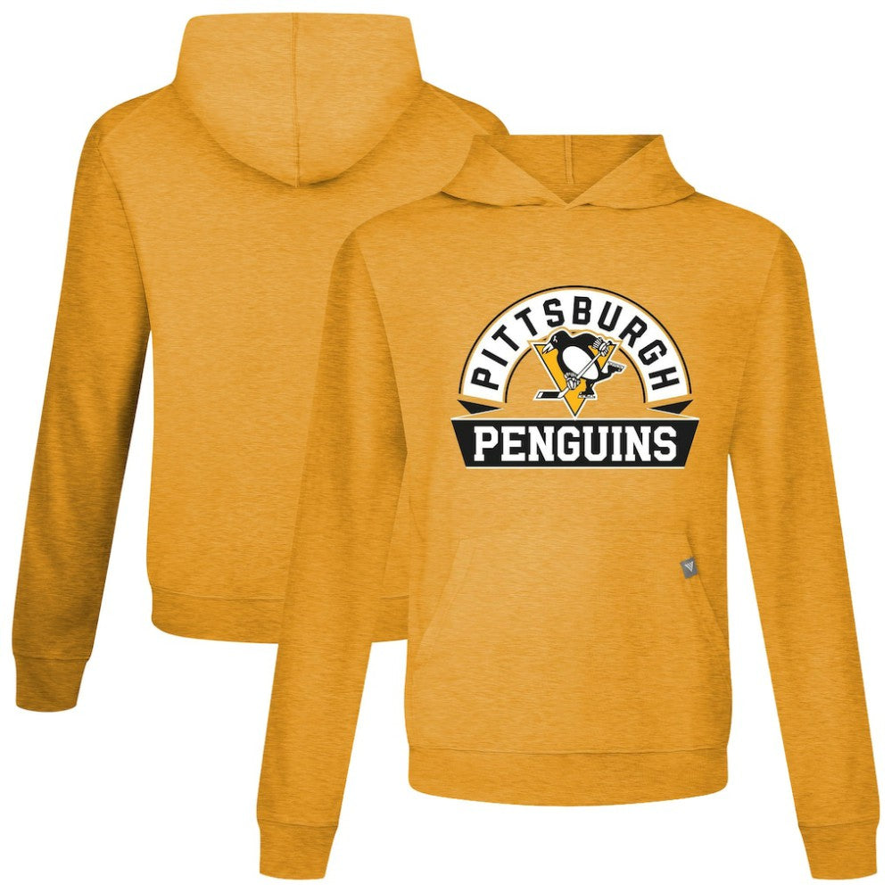 Pittsburgh Penguins Levelwear Relay Banner Arch Pullover Hoodie Gold