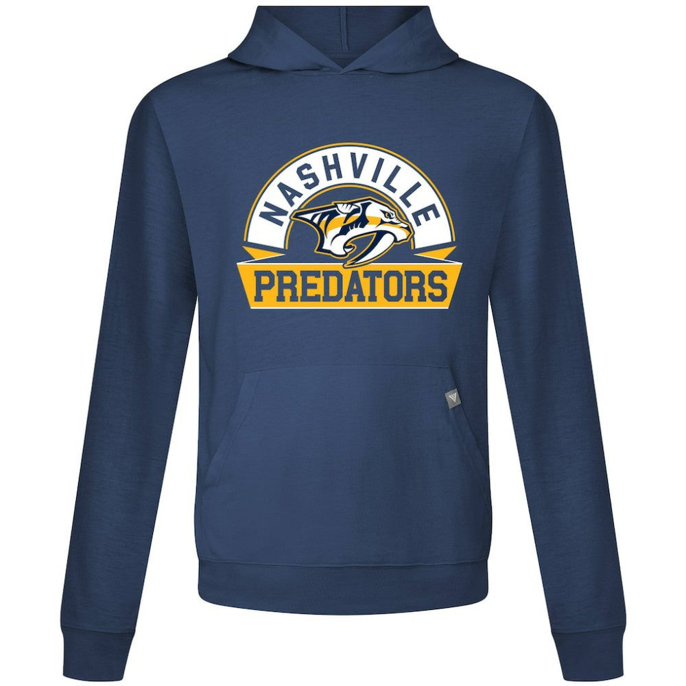 Nashville Predators Levelwear Relay Banner Arch Pullover Hoodie Navy