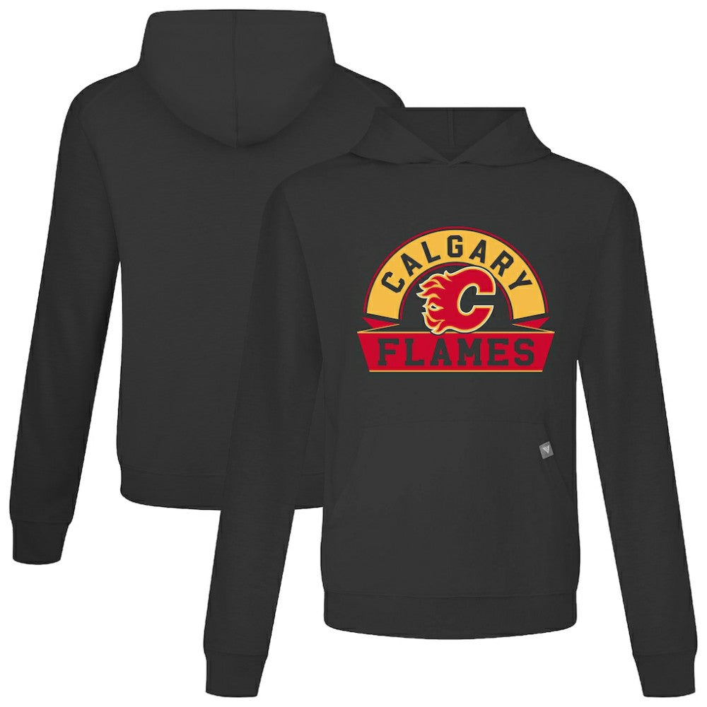 Calgary Flames Levelwear Relay Banner Arch Pullover Hoodie Black