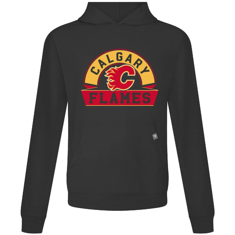 Calgary Flames Levelwear Relay Banner Arch Pullover Hoodie Black