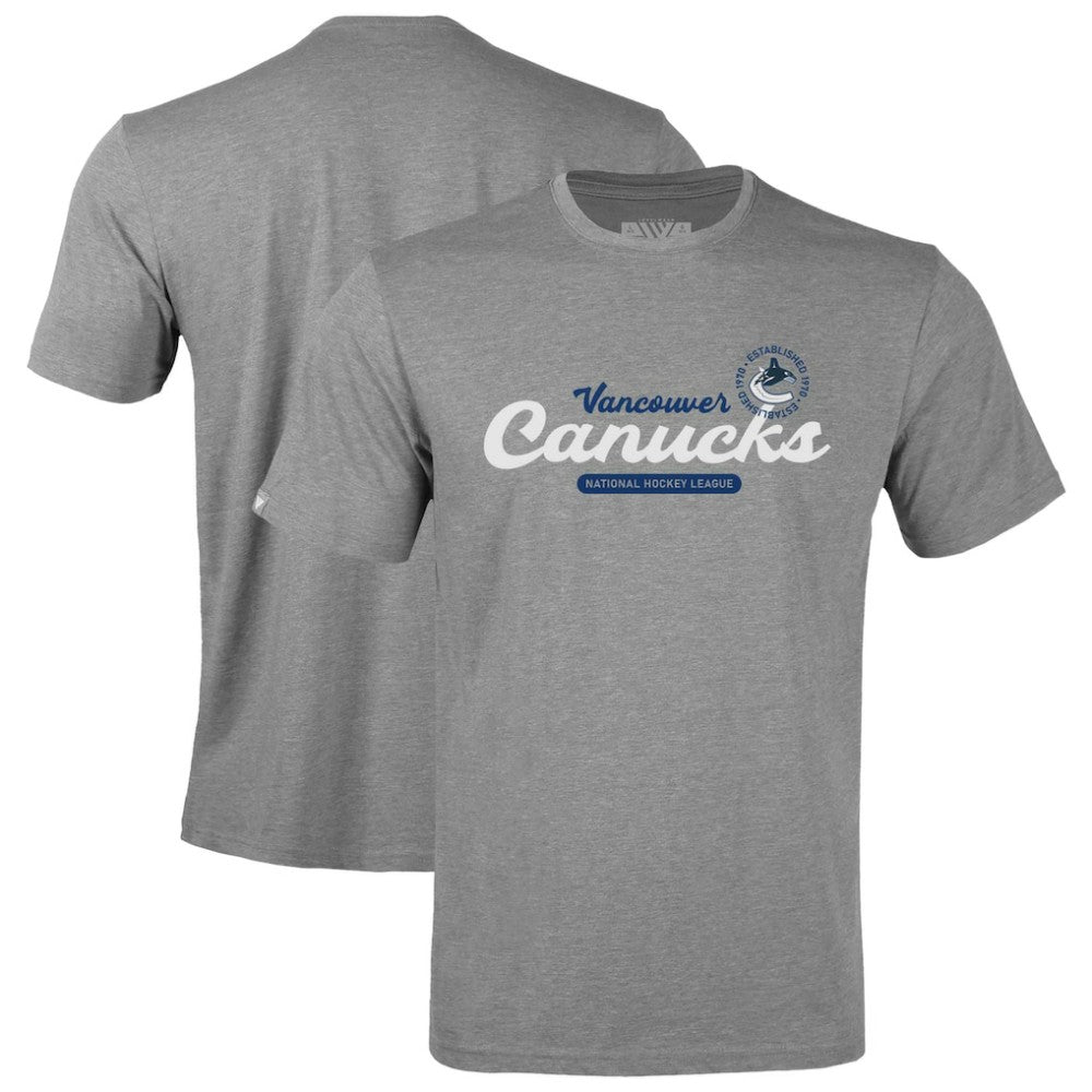 Vancouver Canucks Levelwear Youth Little Richmond Monument T-Shirt Gray