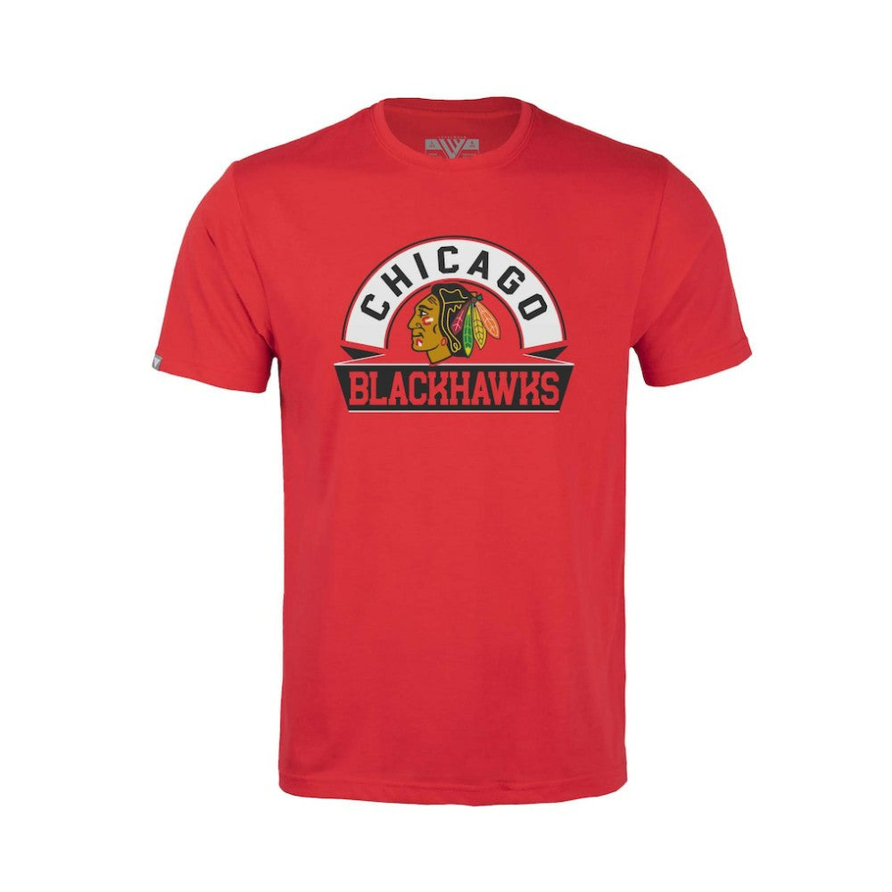 Chicago Blackhawks Levelwear Youth Little Richmond Banner Arch T-Shirt Red