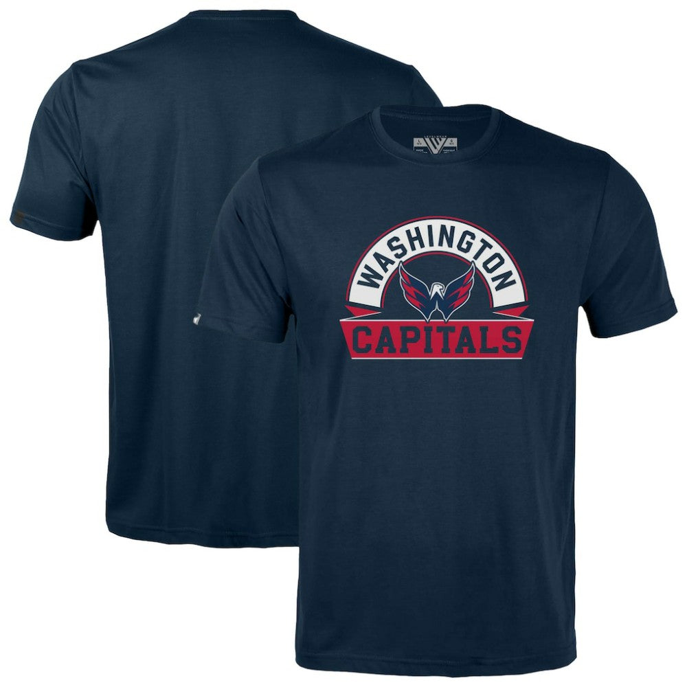 Washington Capitals Levelwear Youth Little Richmond Banner Arch T-Shirt Navy