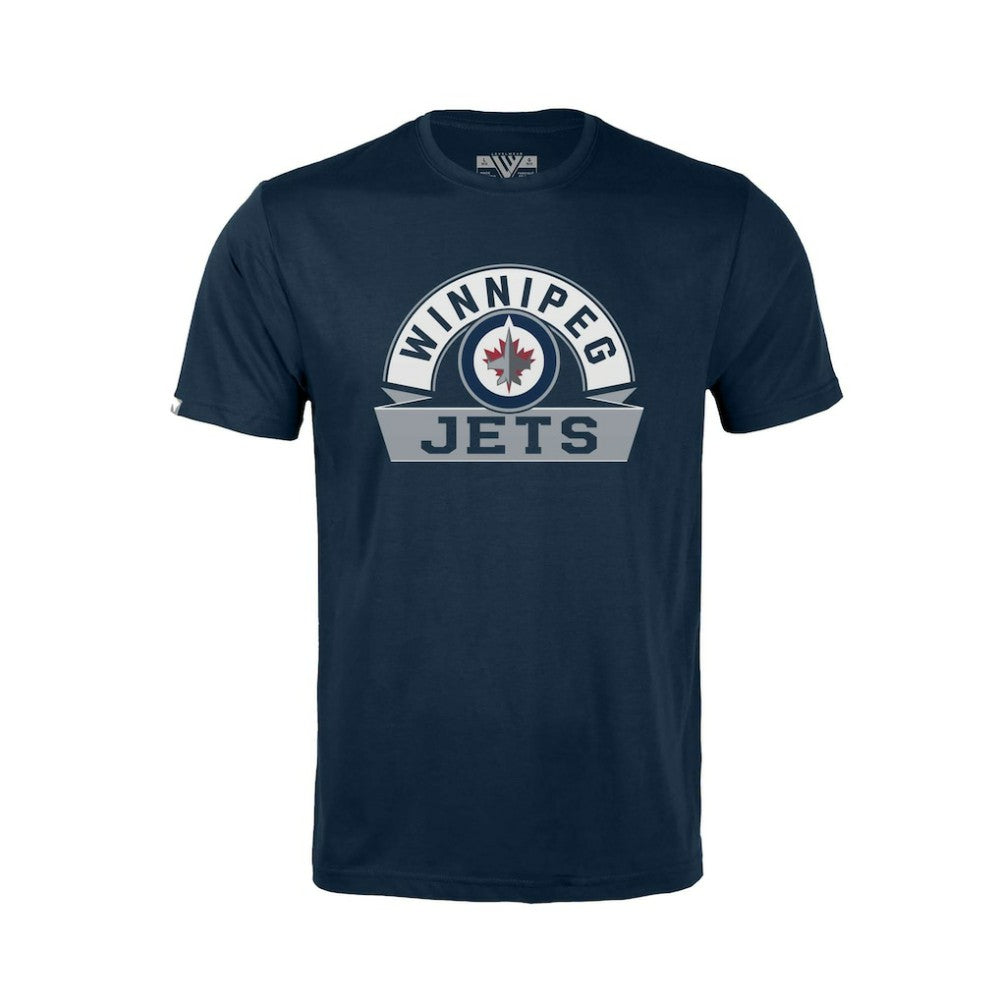 Winnipeg Jets Levelwear Youth Little Richmond Banner Arch T-Shirt Navy