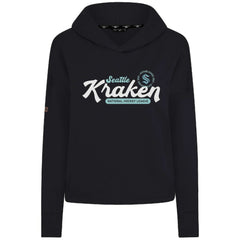 Seattle Kraken Levelwear Women's Sweet Monument Tri-Blend Cropped Pullover Hoodie Black