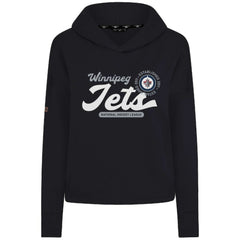 Winnipeg Jets Levelwear Women's Sweet Monument Tri-Blend Cropped Pullover Hoodie Black