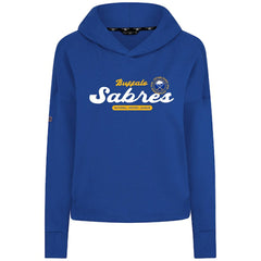 Buffalo Sabres Levelwear Women's Sweet Monument Tri-Blend Cropped Pullover Hoodie Royal