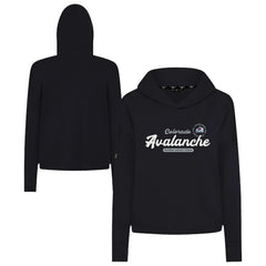 Colorado Avalanche Levelwear Women's Sweet Monument Tri-Blend Cropped Pullover Hoodie Black