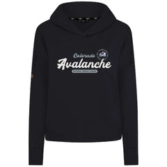 Colorado Avalanche Levelwear Women's Sweet Monument Tri-Blend Cropped Pullover Hoodie Black