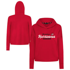 Carolina Hurricanes Levelwear Women's Sweet Monument Tri-Blend Cropped Pullover Hoodie Red