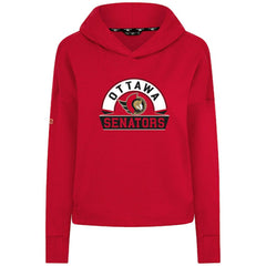Ottawa Senators Levelwear Women's Sweet Banner Arch Tri-Blend Cropped Pullover Hoodie Red