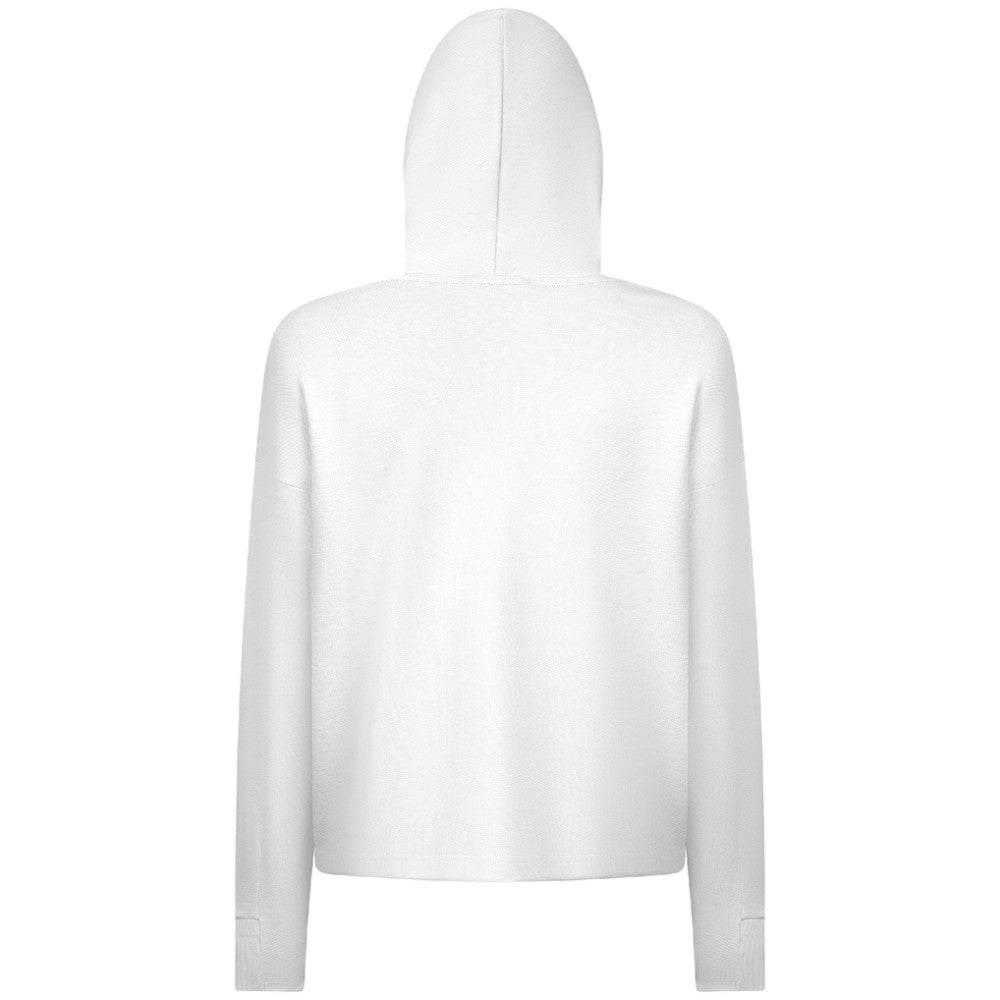Vancouver Canucks Levelwear Women's Sweet Banner Arch Tri-Blend Cropped Pullover Hoodie White