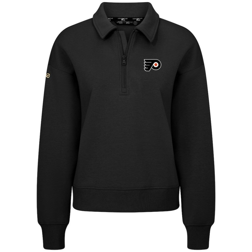 Philadelphia Flyers Levelwear Women's Canmore Quarter-Zip Pullover Black
