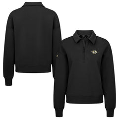 Nashville Predators Levelwear Women's Canmore Quarter-Zip Pullover Black