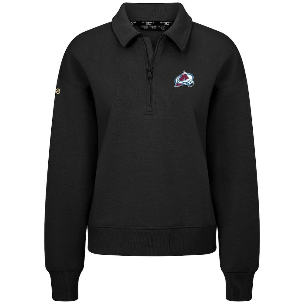 Colorado Avalanche Levelwear Women's Canmore Quarter-Zip Pullover Black