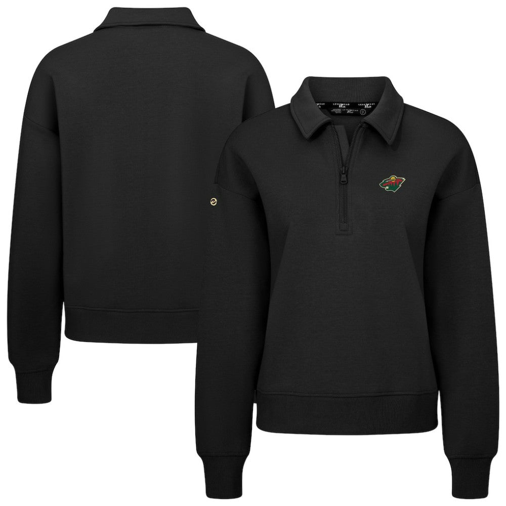 Minnesota Wild Levelwear Women's Canmore Quarter-Zip Pullover Black
