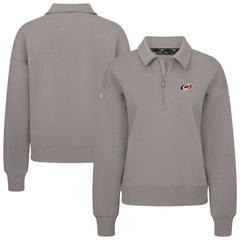 Carolina Hurricanes Levelwear Women's Canmore Quarter-Zip Pullover Gray
