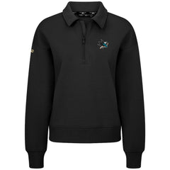 San Jose Sharks Levelwear Women's Canmore Quarter-Zip Pullover Black