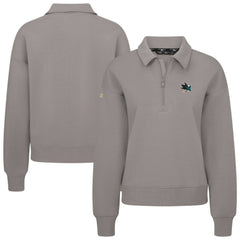 San Jose Sharks Levelwear Women's Canmore Quarter-Zip Pullover Gray