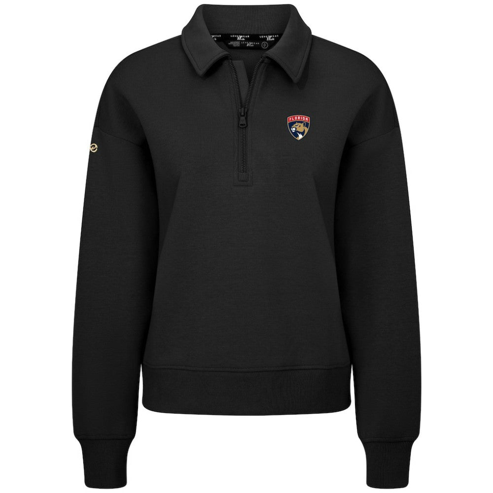 Florida Panthers Levelwear Women's Canmore Quarter-Zip Pullover Black