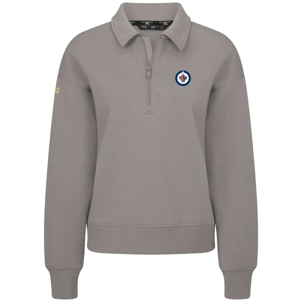 Winnipeg Jets Levelwear Women's Canmore Quarter-Zip Pullover Gray
