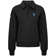 Seattle Kraken Levelwear Women's Canmore Quarter-Zip Pullover Black