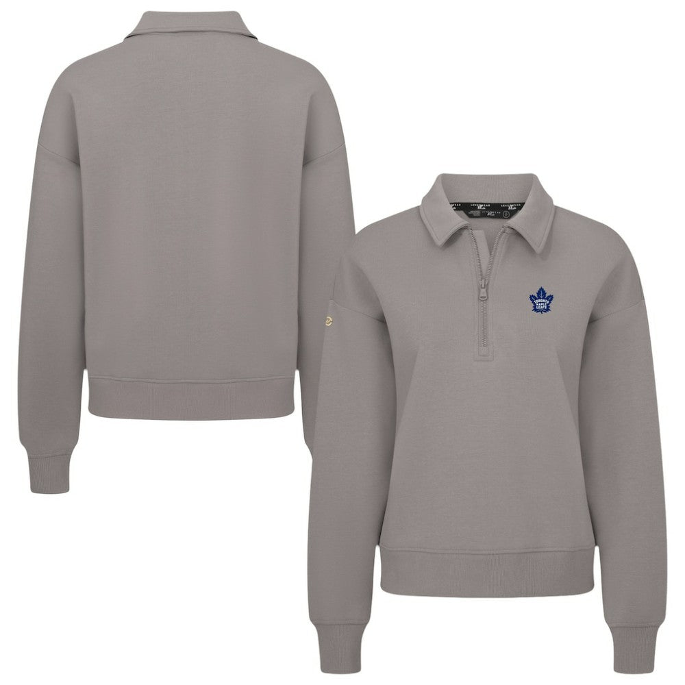 Toronto Maple Leafs Levelwear Women's Canmore Quarter-Zip Pullover Gray