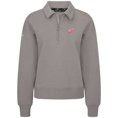 Detroit Red Wings Levelwear Women's Canmore Quarter-Zip Pullover Gray