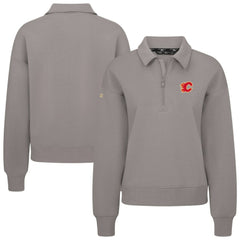 Calgary Flames Levelwear Women's Canmore Quarter-Zip Pullover Gray