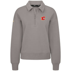 Calgary Flames Levelwear Women's Canmore Quarter-Zip Pullover Gray