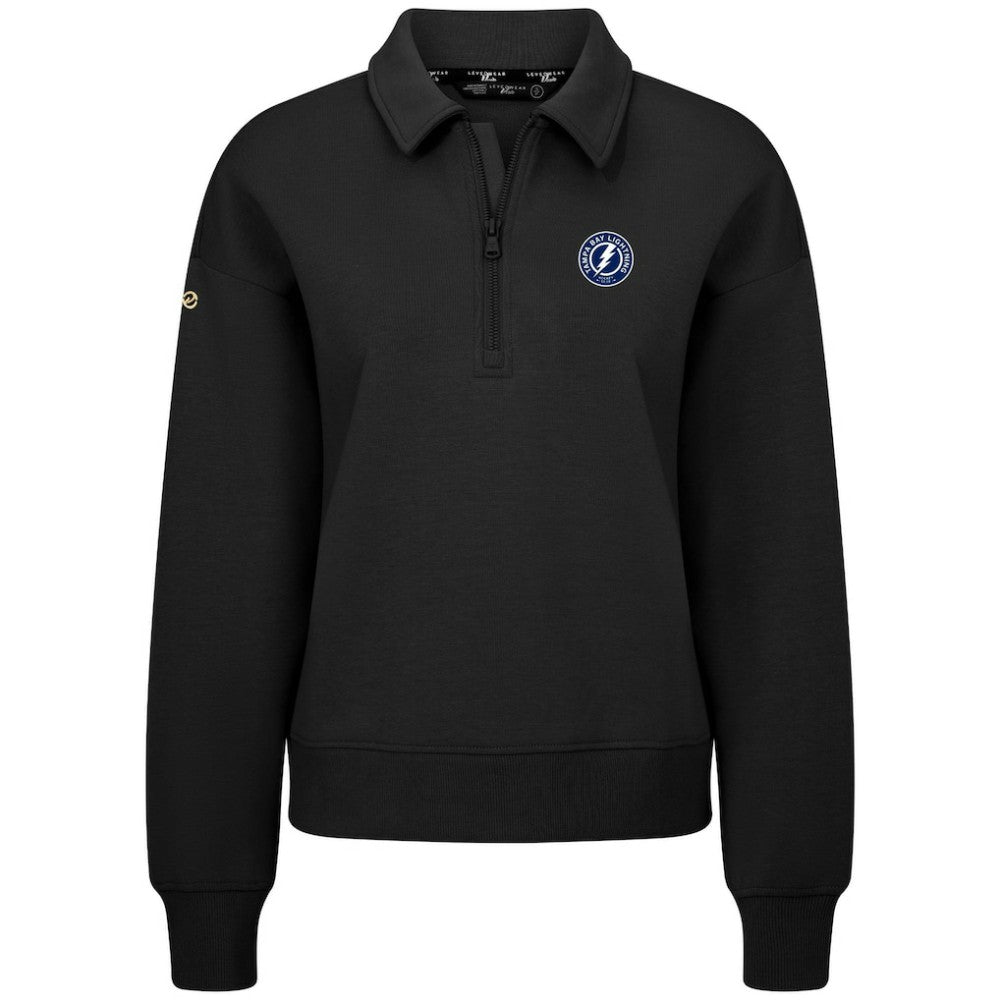 Tampa Bay Lightning Levelwear Women's Canmore Quarter-Zip Pullover Black
