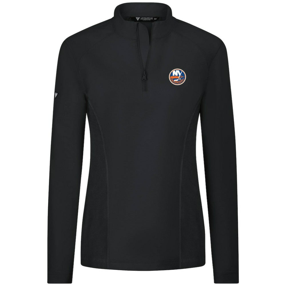 New York Islanders Levelwear Women's Upright Quarter-Zip Pullover Black