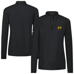 Chicago Blackhawks Levelwear Women's Upright Quarter-Zip Pullover Black