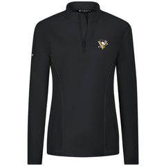 Pittsburgh Penguins Levelwear Women's Upright Quarter-Zip Pullover Black