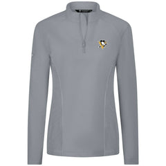 Pittsburgh Penguins Levelwear Women's Upright Quarter-Zip Pullover Gray