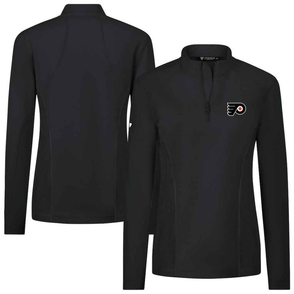 Philadelphia Flyers Levelwear Women's Upright Quarter-Zip Pullover Black