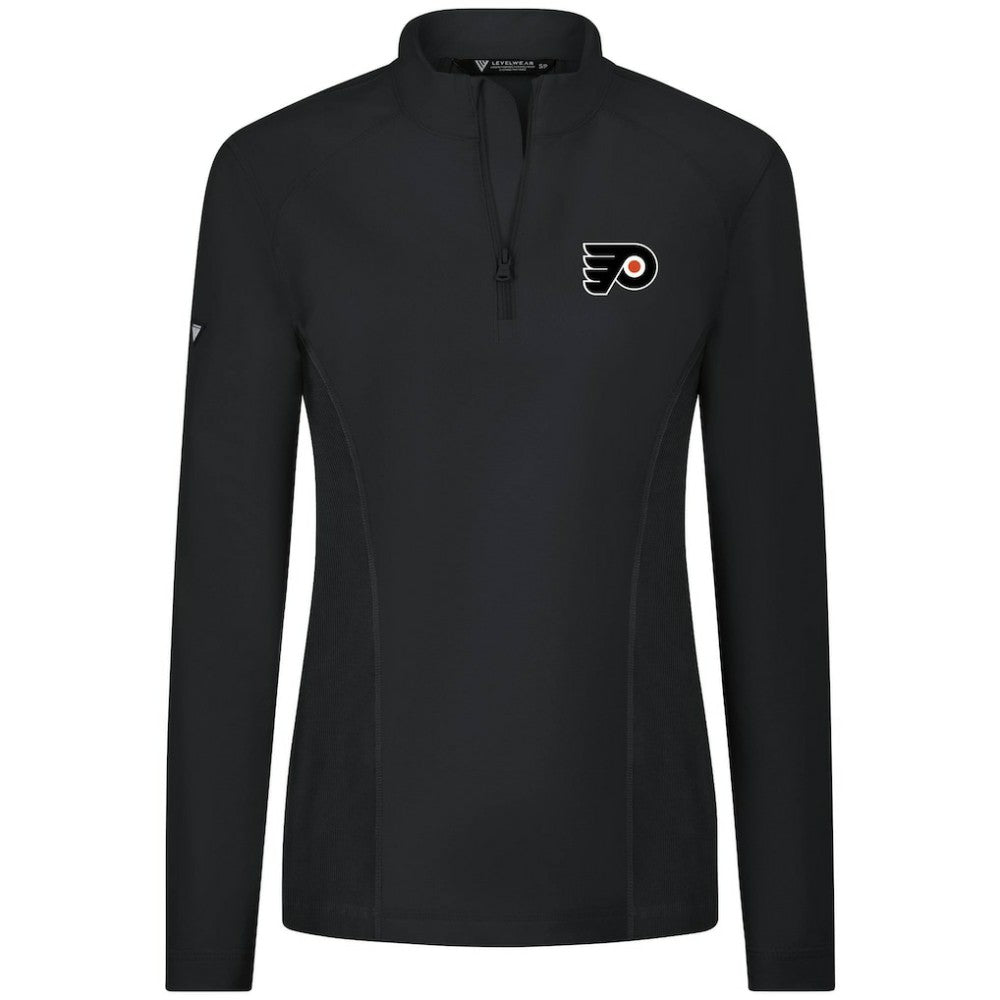 Philadelphia Flyers Levelwear Women's Upright Quarter-Zip Pullover Black