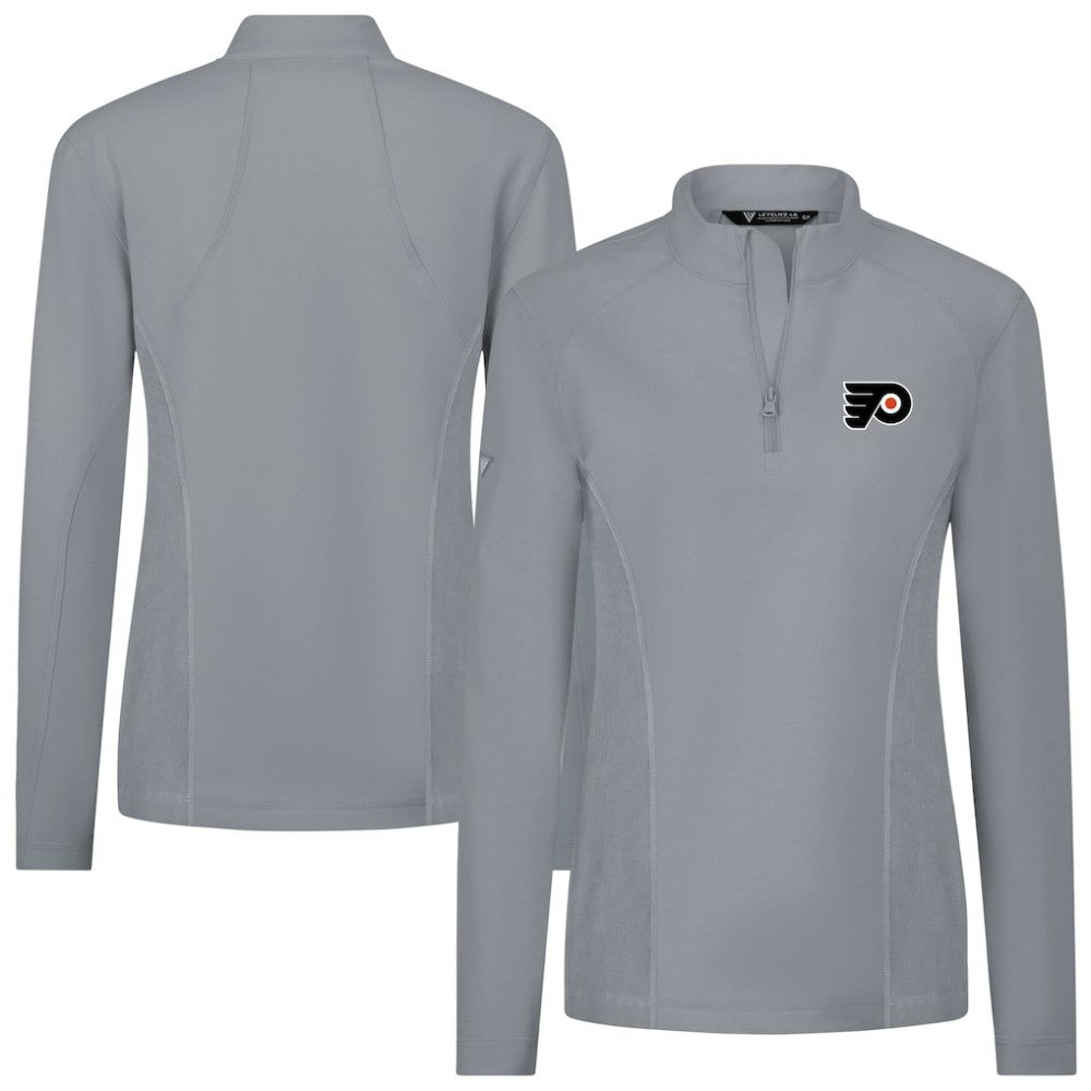 Philadelphia Flyers Levelwear Women's Upright Quarter-Zip Pullover Gray