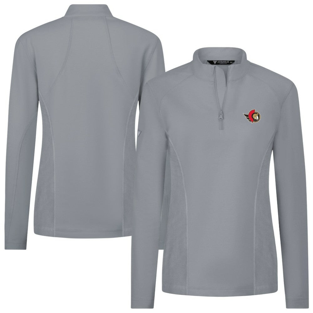 Ottawa Senators Levelwear Women's Upright Quarter-Zip Pullover Gray