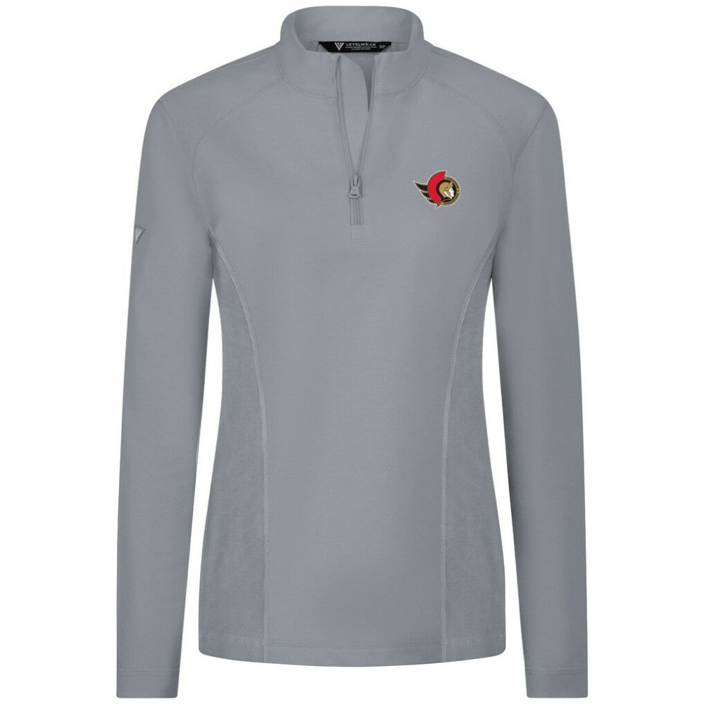 Ottawa Senators Levelwear Women's Upright Quarter-Zip Pullover Gray